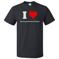Srce Moja majica za građevinarstvo - volim svoj poklon za građevinske radnike