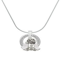 Delight nakit silvertni pas anđeo srebrna klasa prstenaste ogrlice, 18