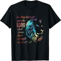 Christian Pokloni lav muškarci za žene vjerski stih izreke mu majica crna velika