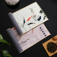 Putformetme čaj ručnik kineska slika Tradicionalni stil Reke Coral Fleece Planine Debeli stolni mat