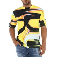 Zasjedi muški apstraktni print pamučni dres majica, veličina x-mala