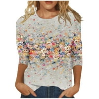 Bluze za žene plus veličina sa u rukavima Ležerne prilike sa slobodnim priključcima Floral Business