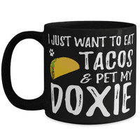 Doxie taco ljubavnik šolja za kavu Cinco de Mayo Jackshund pas mama