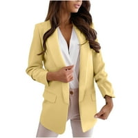 Blazer jakne za žene Business Ležerne prilike radne kancelarije Blazers Lagana odijela sa džepom