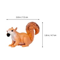 Mini vjeverice Početna Dekor plastične minijaturne životinje figurine Decre Decor Decor