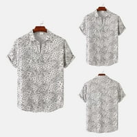 GUBOTARE majice za muškarce modni muški standardni fit-majica s kratkim rukavima poplin košulja, bijela