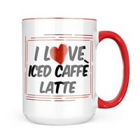 Neonblond volim ledeni kafe? LATTE šalica za kafu poklon za ljubitelje čaja za kafu