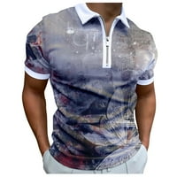 Corashan Graphic Tees Muška modna rever sa zip opuštenom ležernom košuljom tiskana gornja majica Hanes