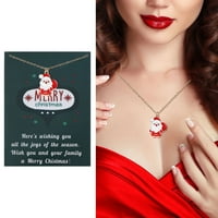 Frehsky ogrlice za žene Creative Božićne poklon kartone ogrlice za mog prijatelja u moju sestru Snjegović