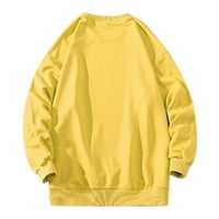 Leey-World Hoodies za muškarce Zip Up Muns Crewneck Duks dugih rukava Pulover s rukom Logotip, zvanično licencirani žuti, XL