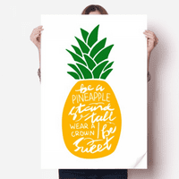 Stalak od ananasa visok biti sladak žuti citat naljepnica za ukrašavanje plakata PlayBill pozadina prozora