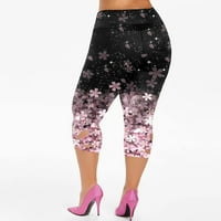 Frostluinai ušteda Ženska kapris plus veličina gamaše visoko struk cvjetne joge hlače casual esencijalne