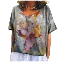Sequin Top Ljeto Wowrens kratki rukav s majicama Žene Žene povremene majice za hladne rame, ljetni kratki