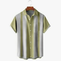 Košulje za muškarce Moda i slobodno vrijeme 3D digitalni ispis kopča Pocket rever kratki rukav košulja