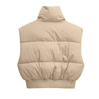 Absuyy zimski anorakski kaputi za žene - bez rukava pamučna jakna prekrivena toplim vrhovima