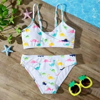 Uccdo Little Girls Ljetni bikinis kupaće kupaće kostimi, kupaći kostimi za kupanje kupaći kostimi, dvije,