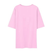 TOBCHONP T-majice za žene kratki rukav modni ženski bluza Sve utakmice za žene pamučne udobne bluze