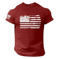 Muške majice Dan nezavisnosti Zastava Ležerne prilike SOFT udobne male tiskane pamučne kože kratke rukave