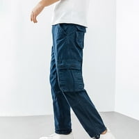 Hlače za vježbanje Aaiaymet za muškarce Sportske džepove čvrste boje Kombinezone hlače