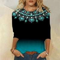 Ženski tunik tunike na vrhu Ležerne bluze za vrat Dvostruke slojeve mrežaste majice
