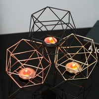 Nordijski stil 3D geometrijski nosač kovanog stakla za svijeće za svijeće