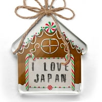 Ornament tiskani jedno oboren volim japansko slikanje četkica Art Christmas Neonblond
