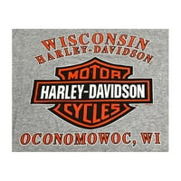 Harley-Davidson Muška košulja od vitalne svjećice, siva 5500-he, Harley Davidson