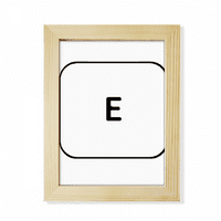 Simbol na tastaturi E radna površina ukrašena fotografija okvir Display Art Slikarstvo Drveni