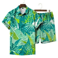 Fragarn muške košulje na Havajskim setovi casual gumb niz majicu kratkih rukava