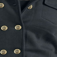 GVMFIVE ženske ležerne pamučne obloge džep jakne kapuljač kapuljača