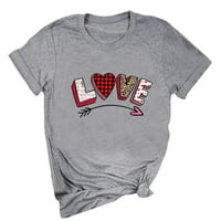 Gyouwnll T majice za žene Žene Ležerne prilike za tiskanje na dan zaljubljenih za Valentinovo kratki