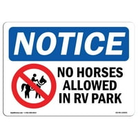 Znak za otkaz - u RV parku nije dozvoljen nijedan konji