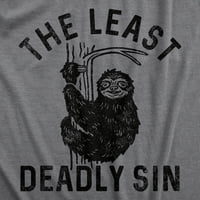 Muški najmanje smrtonosni sin majica Funny Lazy Sloth Joke TEE za momke - XL grafičke teže