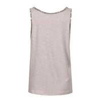 Ženske vrhove bez rukava Mekane ugodne majice Ljetna moda Tunika V izrez Camisole Slatke grafičke majice