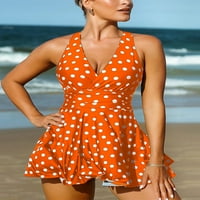 Paille Dame Beachwear odjeća bez rukava s rukavima V-izrez podstavljeni vrući proljetni plivajući odijelo