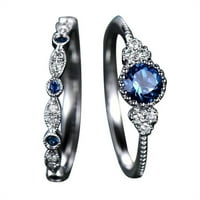 Boemski prirodni kameni prstenovi za žene Vintage Tirquoises prsteni prsteni modni nakit