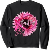 Svjesnost s rakom dojke Faith Pink Sunflower Podrška odredbe Žene dukserice