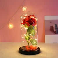Yinrun LED cvjetovi ruže, umjetni cvijet ruža poklon LED lagana žica u staklenoj kupoli, toplom svjetlosnom
