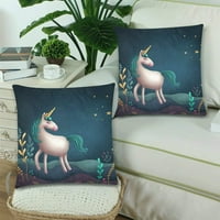 Unicorn jastuk pokriva jastuk za jastuče sa dvije strane tiskanje, set od 2