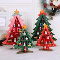 Ukrasi božićnog drvca minijaturni drveni ukrasi božićni oblik božićnog dekora