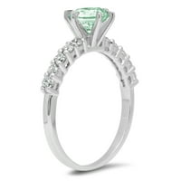 1.05ct okrugli rez zeleni simulirani dijamant 14k bijeli zlatni godišnjica za angažman prsten veličine