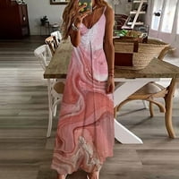 Juebong ženska pločica s dugim haljinom elegantne plus veličine plaže za plažu na plaži trendi špageta