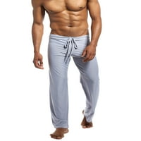 Bagilaanoe muškarci Ledene svile duge hlače Sport joga hlače Pajama pantalona