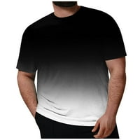 Muške majice Plus veličina muški casual okrugli vrat tiskani majica kratkih rukava bluza bijela 4xl