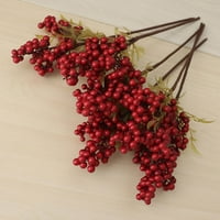 Mnycxen Red Berry Pick Holly Podružnica vijenac Drvo viseće ukrašavanje lažnog cvijeća u vazi