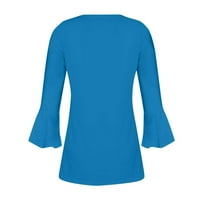 Dasayo Ženske rukavice pulover Pulover pulover Bluze Basic Ruched Corset Tunic vrhovi natkrivene majice