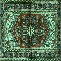 Ahgly Company Zatvoreni kvadrat Perzijski tirkizni plavi tradicionalni prostirci, 4 'kvadrat