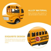 Rosarivae Mini školski autobus igračka za djecu Edukativni školski autobus Model Toddler Povucite zadnji automobil
