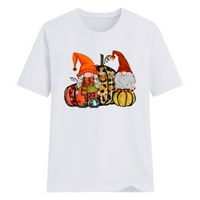 Muški i ženski Halloween Gnomi Ispis majica s kratkim rukavima u okruglom vratu, kupite jednu ili dvije
