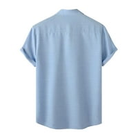 Muške majice, grafički otisci kratki rukav modni gumb Up ljetni kratki vrat Beaveball majica sa džepom